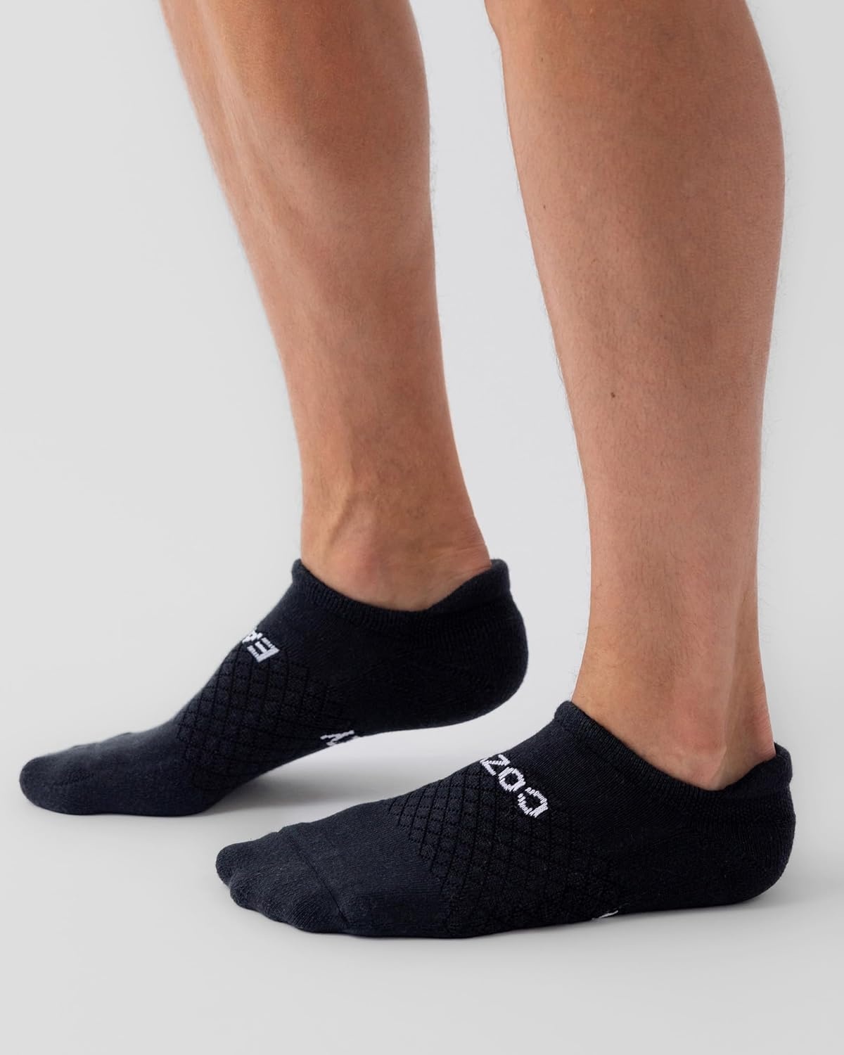 image:imageCozy Earth Essential Ankle Socks for Women and Men  Soft Cotton Socks 2 Pack Set  Blister Cushion Heel amp Arch SupportBlack