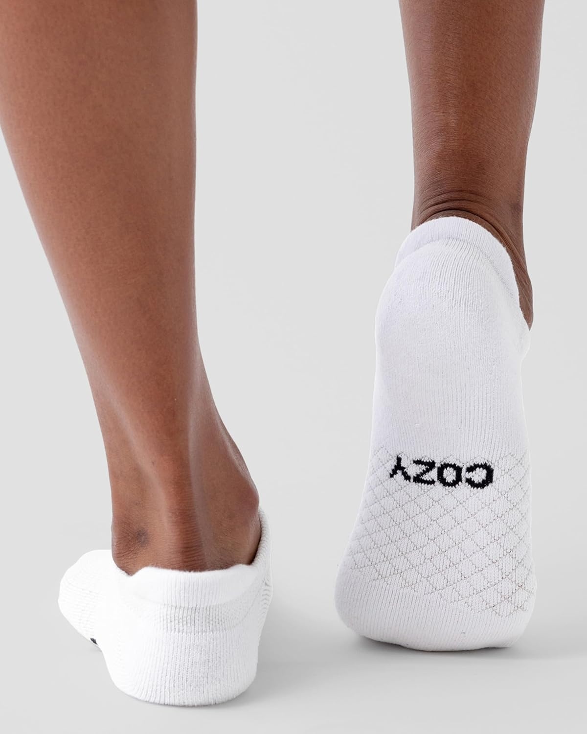image:imageCozy Earth Essential Ankle Socks for Women and Men  Soft Cotton Socks 2 Pack Set  Blister Cushion Heel amp Arch SupportWhite
