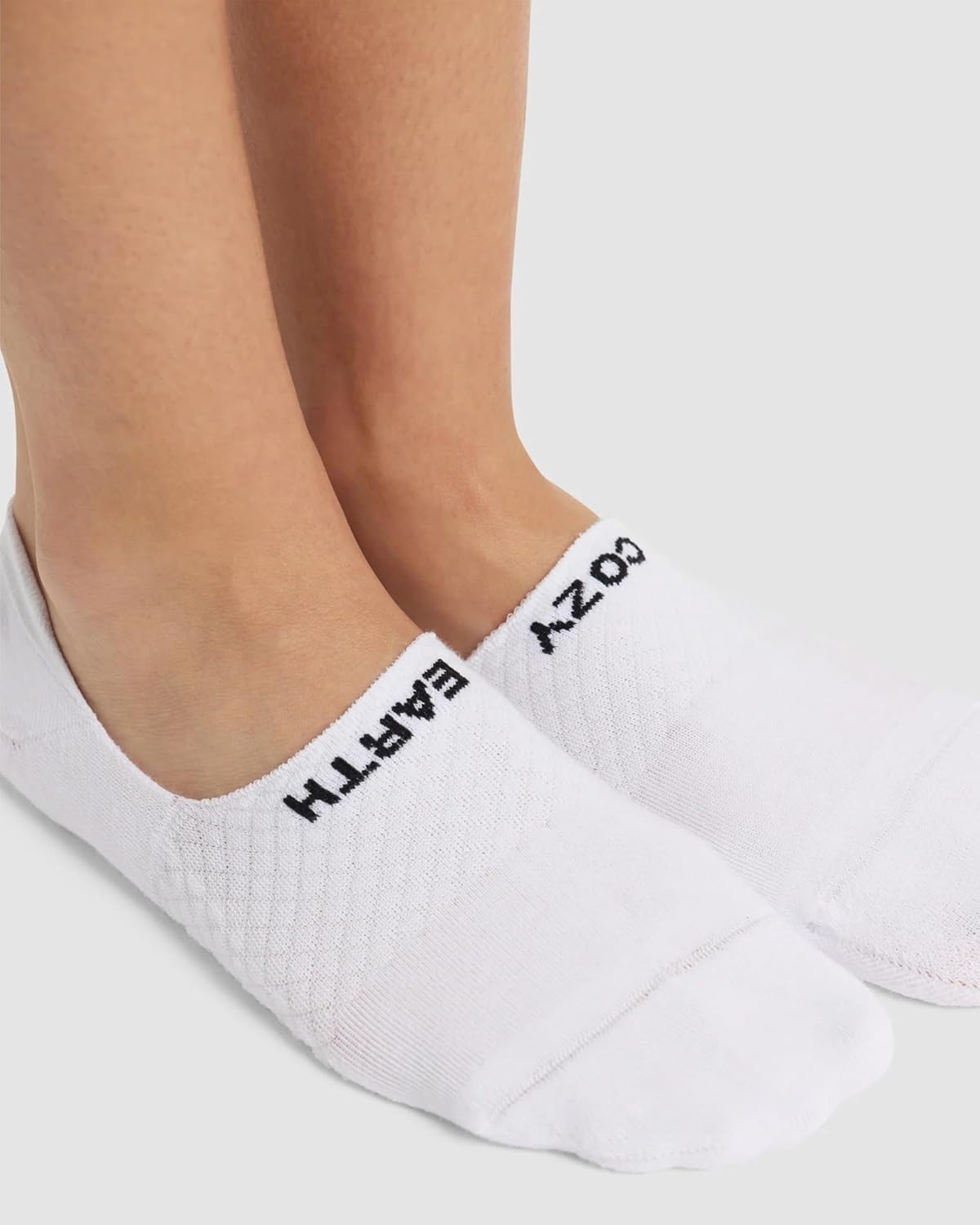 image:imageCozy Earth Essential No Show Socks for Women And Men  Soft Cotton Low Cut Socks  Heel Grip amp Blister Protection  4 PackWhite