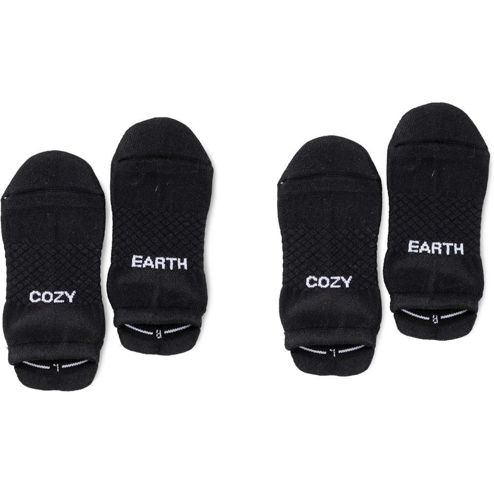 image:imageCozy Earth Essential Ankle Socks for Women and Men  Soft Cotton Socks 2 Pack Set  Blister Cushion Heel amp Arch SupportBlack