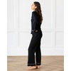 image:imageCozy Earth 100 Viscose From Bamboo Long Sleeve Pajama Set For Women  ButtonUp SleepwearBlack