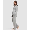 image:imageCozy Earth 100 Viscose From Bamboo Long Sleeve Pajama Set For Women  ButtonUp SleepwearGrey