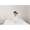 image:imageCozy Earth 100 Viscose From Bamboo Long Sleeve Pajama Set For Women  ButtonUp SleepwearIvory