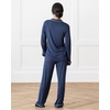 image:imageCozy Earth 100 Viscose From Bamboo Long Sleeve Pajama Set For Women  ButtonUp SleepwearNavy