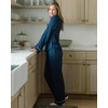 image:imageCozy Earth 100 Viscose From Bamboo Long Sleeve Pajama Set For Women  ButtonUp SleepwearNavy