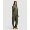 image:imageCozy Earth 100 Viscose From Bamboo Long Sleeve Pajama Set For Women  ButtonUp SleepwearOlive