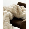 image:imageCozy Earth Bubble Cuddle Blanket  Faux Fur UltraSoft Luxury Throw Blanket  Comfortably Weighted Design for Lounging or Sharing  Machine Washable  Oversized Throw 80 x 60  CremeCreme