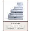 image:imageCozy Earth Complete Luxe Bath Bundle  60 Cotton 40 Viscose from Bamboo  Quick Dry amp Plush Cotton Bath Towel Set  4 Washcloths 2 Hand Towels 2 Bath Towels 2 Bath Sheets  Harbor MistHarbor Mist