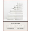 image:imageCozy Earth Complete Luxe Bath Bundle  60 Cotton 40 Viscose from Bamboo  Quick Dry amp Plush Cotton Bath Towel Set  4 Washcloths 2 Hand Towels 2 Bath Towels 2 Bath Sheets  Harbor MistWhite