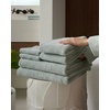 image:imageCozy Earth Complete Ribbed Terry Bath Bundle  60 Cotton 40 Viscose from Bamboo  Soft amp Absorbent Cotton Bath Towel Set  4 Washcloths 2 Hand Towels 2 Bath Towels 2 Bath Sheets  LaurelLaurel