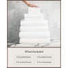 image:imageCozy Earth Complete Ribbed Terry Bath Bundle  60 Cotton 40 Viscose from Bamboo  Soft amp Absorbent Cotton Bath Towel Set  4 Washcloths 2 Hand Towels 2 Bath Towels 2 Bath Sheets  LaurelWhite