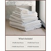 image:imageCozy Earth Complete Waffle Bath Bundle  60 Cotton 40 Viscose from Bamboo  Quick Dry amp UltraSoft Waffle Weave Bath Towels  4 Washcloths 2 Hand Towels 2 Bath Towels 2 Bath Sheets CharcoalLight Grey