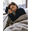 image:imageCozy Earth Cuddle Blanket  Faux Fur UltraSoft Luxury Throw Blanket  Thick amp Cozy Oversized Design for Lounging or Sharing  Machine Washable  Oversize Throw 80 x 60 WalnutDove Grey