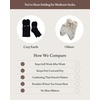 image:imageCozy Earth Essential Calf Socks for Women and Men  Soft Mercerized Cotton Crew Socks 2Pack Set  Heel amp Arch SupportBlack