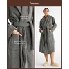 image:imageCozy Earth Luxe Bath Robe  Luxury Robe for Women and Men 60 Cotton amp 40 Viscose from BambooCharcoal