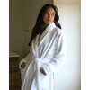image:imageCozy Earth Luxe Bath Robe  Luxury Robe for Women and Men 60 Cotton amp 40 Viscose from BambooWhite