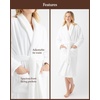 image:imageCozy Earth Luxe Bath Robe  Luxury Robe for Women and Men 60 Cotton amp 40 Viscose from BambooWhite
