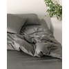 image:imageCozy Earth Luxury Bed Sheet Set  100 Viscose from Bamboo Fabric UltraSoft amp Breathable Fits Regular amp Deep Pocket Mattresses up to 20  4 Pieces King Sheet Set WhiteCharcoal Grey
