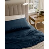 image:imageCozy Earth Luxury Bed Sheet Set  100 Viscose from Bamboo Fabric UltraSoft amp Breathable Fits Regular amp Deep Pocket Mattresses up to 20  4 Pieces King Sheet Set WhitePacific Blue