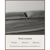 image:imageCozy Earth Luxury Bed Sheet Set  100 Viscose from Bamboo Fabric UltraSoft amp Breathable Fits Regular amp Deep Pocket Mattresses up to 20  4 Pieces King Sheet Set WhiteCharcoal Grey