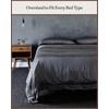 image:imageCozy Earth Luxury Duvet Cover Queen  100 Viscose from Bamboo  UltraSoft Cooling amp Lightweight Duvet Cover  TemperatureRegulating Bedding with Concealed Zip amp Interior Snap Closures  WhiteCharcoal
