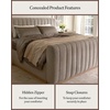 image:imageCozy Earth Luxury Duvet Cover Queen  100 Viscose from Bamboo  UltraSoft Cooling amp Lightweight Duvet Cover  TemperatureRegulating Bedding with Concealed Zip amp Interior Snap Closures  WhiteWalnut