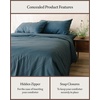 image:imageCozy Earth Luxury Duvet Cover Queen  100 Viscose from Bamboo  UltraSoft Cooling amp Lightweight Duvet Cover  TemperatureRegulating Bedding with Concealed Zip amp Interior Snap Closures  WhitePacific Blue