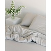 image:imageCozy Earth Luxury Duvet Cover Queen  100 Viscose from Bamboo  UltraSoft Cooling amp Lightweight Duvet Cover  TemperatureRegulating Bedding with Concealed Zip amp Interior Snap Closures  WhiteLight Grey