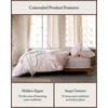image:imageCozy Earth Luxury Duvet Cover Queen  100 Viscose from Bamboo  UltraSoft Cooling amp Lightweight Duvet Cover  TemperatureRegulating Bedding with Concealed Zip amp Interior Snap Closures  WhitePeony