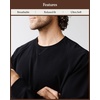 image:imageCozy Earth Mens Pullover Crew Neck Sweatshirt  Lightweight Viscose from Bamboo BlendBlack