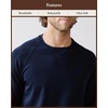 image:imageCozy Earth Mens Pullover Crew Neck Sweatshirt  Lightweight Viscose from Bamboo BlendNavy