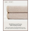 image:imageCozy Earth Nantucket 60 Cotton 40 Viscose from Bamboo Bath Sheet  600 GSM Plush amp FastDrying with Rice Weave Pattern  2 Pack 40 x 65 Luxury Bath Sheet  Light GreyHeathered Sand