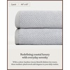 image:imageCozy Earth Nantucket 60 Cotton 40 Viscose from Bamboo Bath Sheet  600 GSM Plush amp FastDrying with Rice Weave Pattern  2 Pack 40 x 65 Luxury Bath Sheet  Light GreyHeathered Harbor Mist