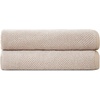 image:imageCozy Earth Nantucket 60 Cotton 40 Viscose from Bamboo Bath Sheet  600 GSM Plush amp FastDrying with Rice Weave Pattern  2 Pack 40 x 65 Luxury Bath Sheet  Light GreyHeathered Sand
