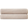 image:imageCozy Earth Nantucket 60 Cotton 40 Viscose from Bamboo Bath Sheet  600 GSM Plush amp FastDrying with Rice Weave Pattern  2 Pack 40 x 65 Luxury Bath Sheet  Light GreyHeathered Sand
