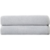 image:imageCozy Earth Nantucket 60 Cotton 40 Viscose from Bamboo Bath Sheet  600 GSM Plush amp FastDrying with Rice Weave Pattern  2 Pack 40 x 65 Luxury Bath Sheet  Light GreyHeathered Harbor Mist