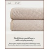 image:imageCozy Earth Nantucket 60 Cotton 40 Viscose from Bamboo Bath Sheet  600 GSM Plush amp FastDrying with Rice Weave Pattern  2 Pack 40 x 65 Luxury Bath Sheet  Light GreyHeathered Sand