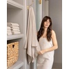 image:imageCozy Earth Nantucket 60 Cotton 40 Viscose from Bamboo Bath Sheet  600 GSM Plush amp FastDrying with Rice Weave Pattern  2 Pack 40 x 65 Luxury Bath Sheet  Light GreyHeathered Sand