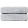 image:imageCozy Earth Nantucket 60 Cotton 40 Viscose from Bamboo Bath Sheet  600 GSM Plush amp FastDrying with Rice Weave Pattern  2 Pack 40 x 65 Luxury Bath Sheet  Light GreyHeathered Harbor Mist
