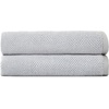 image:imageCozy Earth Nantucket 60 Cotton 40 Viscose from Bamboo Bath Sheet  600 GSM Plush amp FastDrying with Rice Weave Pattern  2 Pack 40 x 65 Luxury Bath Sheet  Light GreyHeathered Harbor Mist