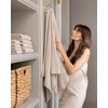 image:imageCozy Earth Nantucket 60 Cotton 40 Viscose from Bamboo Bath Sheet  600 GSM Plush amp FastDrying with Rice Weave Pattern  2 Pack 40 x 65 Luxury Bath Sheet  Light GreyHeathered Sand