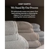 image:imageCozy Earth Nantucket 60 Cotton 40 Viscose from Bamboo Bath Sheet  600 GSM Plush amp FastDrying with Rice Weave Pattern  2 Pack 40 x 65 Luxury Bath Sheet  Light GreyHeathered Sand
