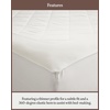image:imageCozy Earth Queen Size Mattress Pad  100 Viscose from Bamboo Cooling Mattress Cover  Lightweight Temperature Regulating Bed Pad with 360Degree Elastic Hem  Fits Mattresses up to 20California King