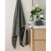 image:imageCozy Earth Ribbed Bath Towel Set  60 Cotton 40 Viscose from Bamboo Bathroom Towels  Soft amp Absorbent Textured Ribbed Pattern  2 Pack Light GreyCharcoal