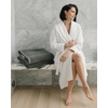 image:imageCozy Earth Ribbed Bath Towel Set  60 Cotton 40 Viscose from Bamboo Bathroom Towels  Soft amp Absorbent Textured Ribbed Pattern  2 Pack Light GreyCharcoal