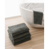 image:imageCozy Earth Ribbed Bath Towel Set  60 Cotton 40 Viscose from Bamboo Bathroom Towels  Soft amp Absorbent Textured Ribbed Pattern  2 Pack Light GreyCharcoal
