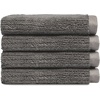 image:imageCozy Earth Ribbed Bath Towel Set  60 Cotton 40 Viscose from Bamboo Bathroom Towels  Soft amp Absorbent Textured Ribbed Pattern  2 Pack Light GreyCharcoal