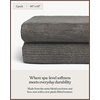 image:imageCozy Earth Ribbed Bath Towel Set  60 Cotton 40 Viscose from Bamboo Bathroom Towels  Soft amp Absorbent Textured Ribbed Pattern  2 Pack Light GreyCharcoal