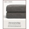 image:imageCozy Earth Ribbed Bath Towel Set  60 Cotton 40 Viscose from Bamboo Bathroom Towels  Soft amp Absorbent Textured Ribbed Pattern  2 Pack Light GreyCharcoal