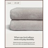 image:imageCozy Earth Ribbed Bath Towel Set  60 Cotton 40 Viscose from Bamboo Bathroom Towels  Soft amp Absorbent Textured Ribbed Pattern  2 Pack Light GreyLight Grey